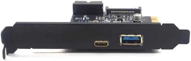 Alt view image 4 of 7 - Anicorn   Weastlinks PCI-Express PCI-e To USB 3.1 Type-C Riser Post Card PCIe to USB-C USB3.0+19PIN Front USB Miner Expansion Adapter Card
