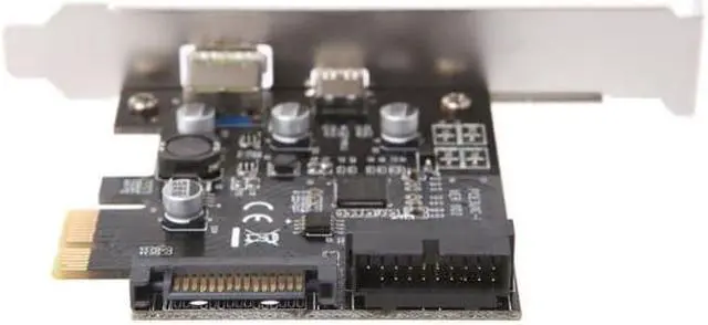 Alt view image 4 of 7 - Weastlinks PCI-e To USB3.1 Type-C Riser Card PCIe to USB-C 2.4A Fast Charger with 19PIN Front USB Miner Expansion Adapter 5G PCI-Express