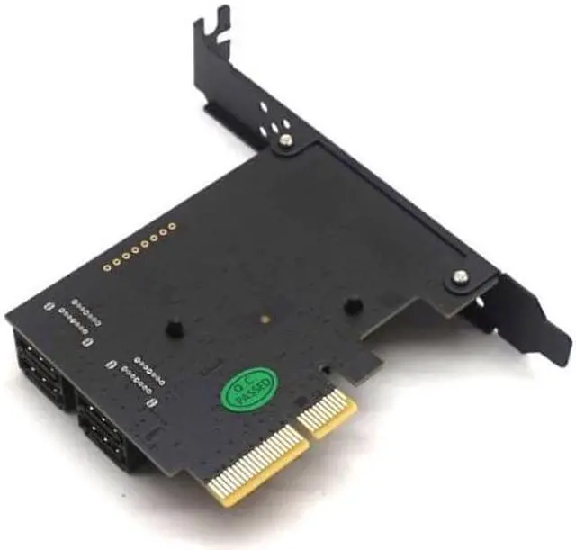 Alt view image 7 of 7 - Weastlinks PCI-E to 4 Port Raid SATA3.0 6G Controller Card PCIE 4SATA Raid Card PCI-E SATA Raid PCI Express 4X Marvell 88SE9230 Chip