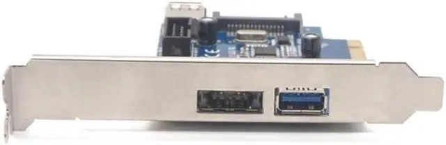 Alt view image 3 of 3 - Weastlinks PCI express to 2 ports USB3.0 + Power eSATA Converter Card with 9pin USB + 15pin SATA Power Socket