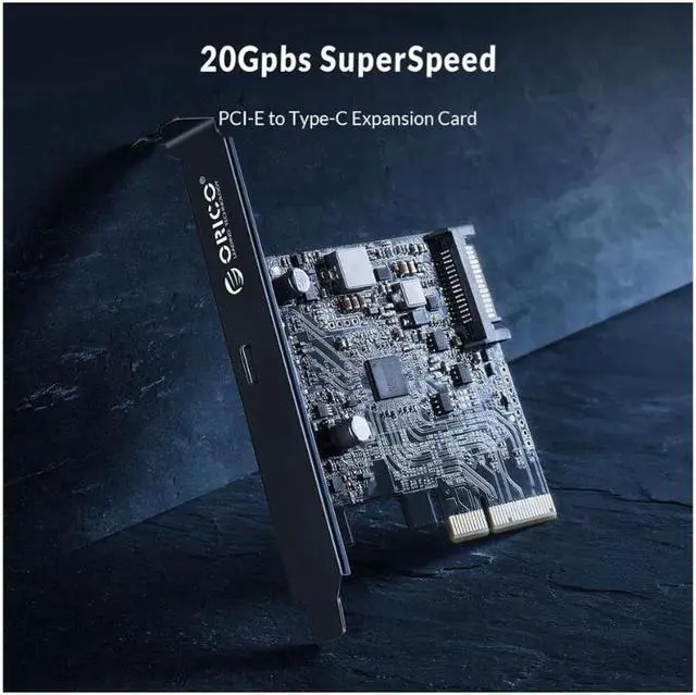 Alt view image 2 of 7 - Weastlinks Type-C USB-C PCI-Express to USB 3.2 20Gbps PCI-E Express Expansion Card Adapter with ASM3242 Chipset for Windows 8/10/Linux