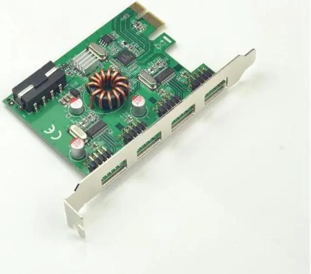 Alt view image 5 of 7 - Weastlinks PCI-E Expansion Card USB 2.0 External 4x 9Pin Header 8-port USB2.0 to PCIe Card Adapter USB HUB