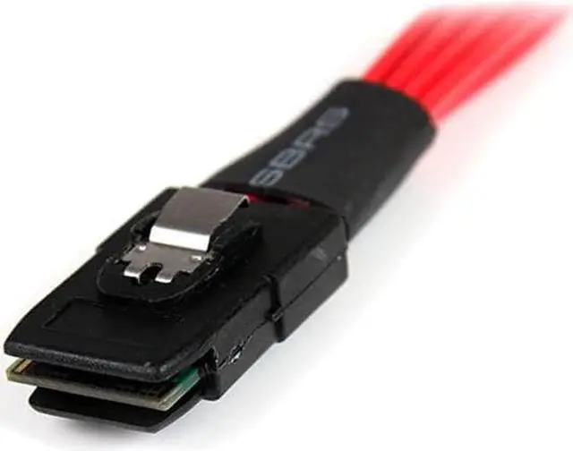 Alt view image 2 of 4 - SAS8087S450 50cm Serial Attached SCSI SAS Cable - SFF-8087 Plug to 4x Latching SATA (female) - Mini SAS to SATA Cable