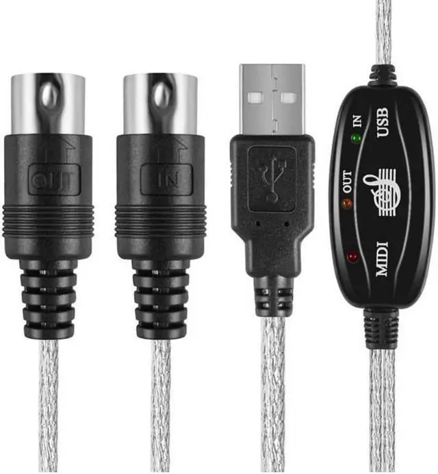 Alt view image 2 of 4 - USB To Midi Cable Adapter Converter For PC Computer Music Keyboard