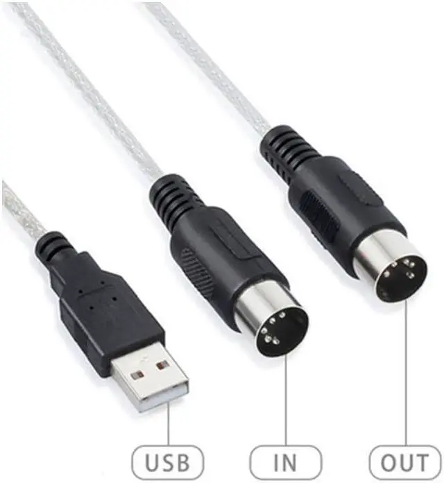 Alt view image 3 of 4 - USB To Midi Cable Adapter Converter For PC Computer Music Keyboard