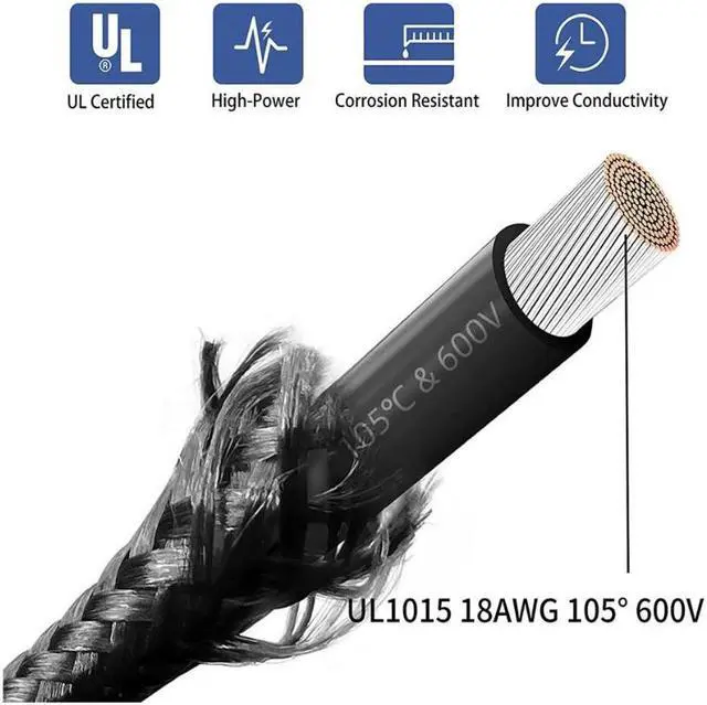 Alt view image 2 of 7 - Mod Sleeved Cable, Black Power Supply Cable Extension Kit, 24PIN ATX, 4+4 PIN EPS, Dual 6+2 PIN PCIE, 6 PIN PCI-E