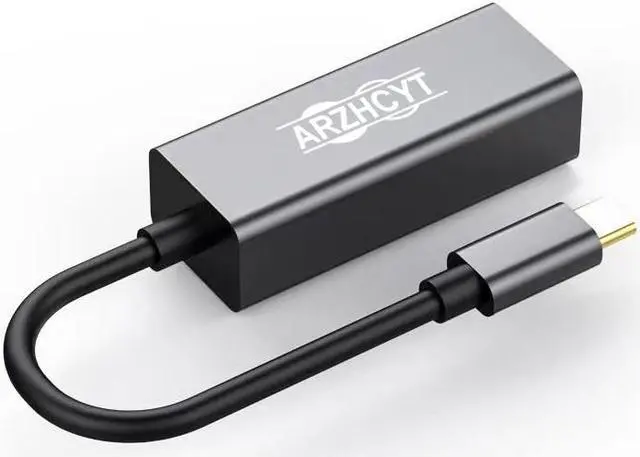 Alt view image 2 of 7 - Arzhcyt        Lightweight Type C to Gigabit RJ45 network card RTL8153 with LED indicator light for all laptops, plug and play for instant access to gigabit speeds