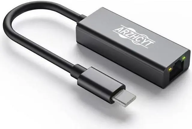 Alt view image 6 of 7 - Arzhcyt        Lightweight Type C to Gigabit RJ45 network card RTL8153 with LED indicator light for all laptops, plug and play for instant access to gigabit speeds