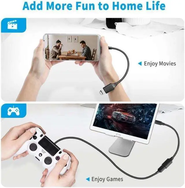 Alt view image 5 of 7 - USB C to USB Adapter Longwwin Type C OTG Cable 1 Pack USB C Male to USB 3.0 A Female Cable Connector Compatible for MacBook Pro 2019 2018, Samsung Galaxy S10 S9 S8 Note 9 8, LG V40 G6