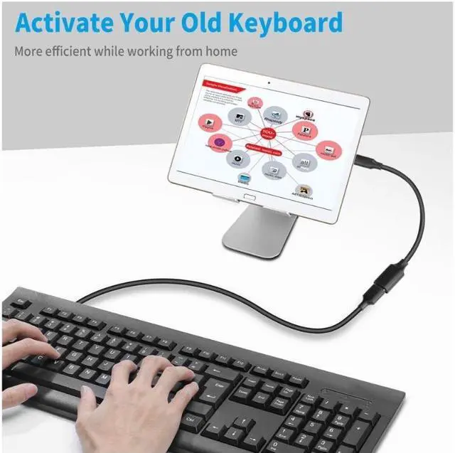 Alt view image 6 of 7 - USB C to USB Adapter Longwwin Type C OTG Cable 1 Pack USB C Male to USB 3.0 A Female Cable Connector Compatible for MacBook Pro 2019 2018, Samsung Galaxy S10 S9 S8 Note 9 8, LG V40 G6