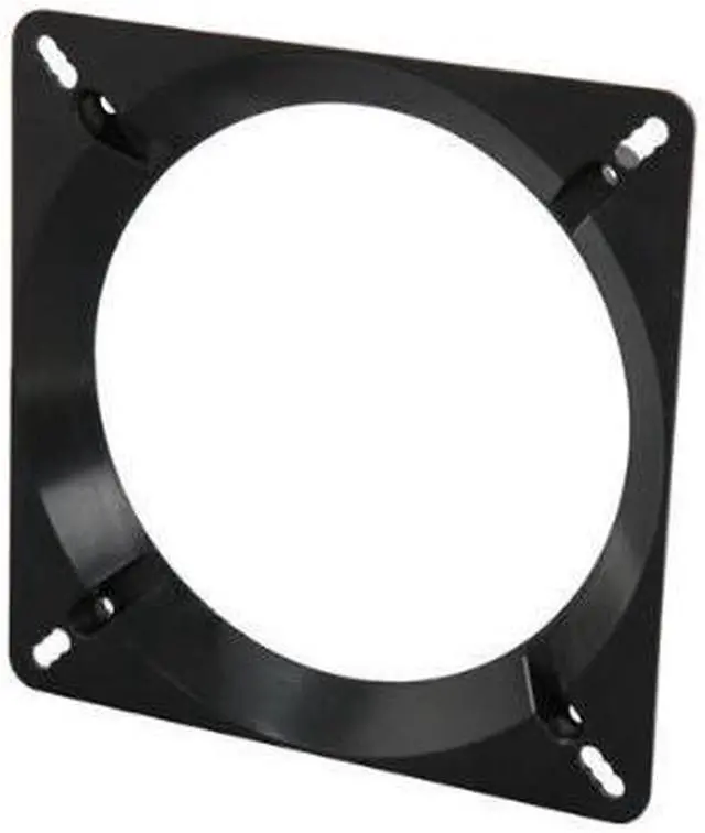 Alt view image 3 of 5 - Fan Adapter 140mm-BK 140mm to 120mm Fan Adapter for 140mm fan install on 120mm chassis screw holes, Black
