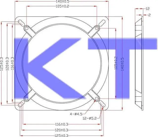 Alt view image 5 of 5 - Fan Adapter 140mm-BK 140mm to 120mm Fan Adapter for 140mm fan install on 120mm chassis screw holes, Black
