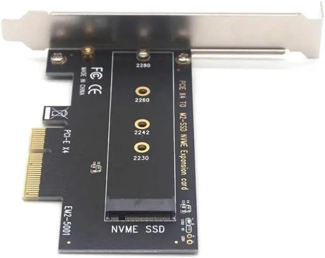 Alt view image 4 of 7 - NVME SSD M2 PCIE Adapter PCIE to M2 Adapter M.2 NVME SSD to PCI Express X4 Card Riser Adapter M Key for 2230-2280 M2 SSD