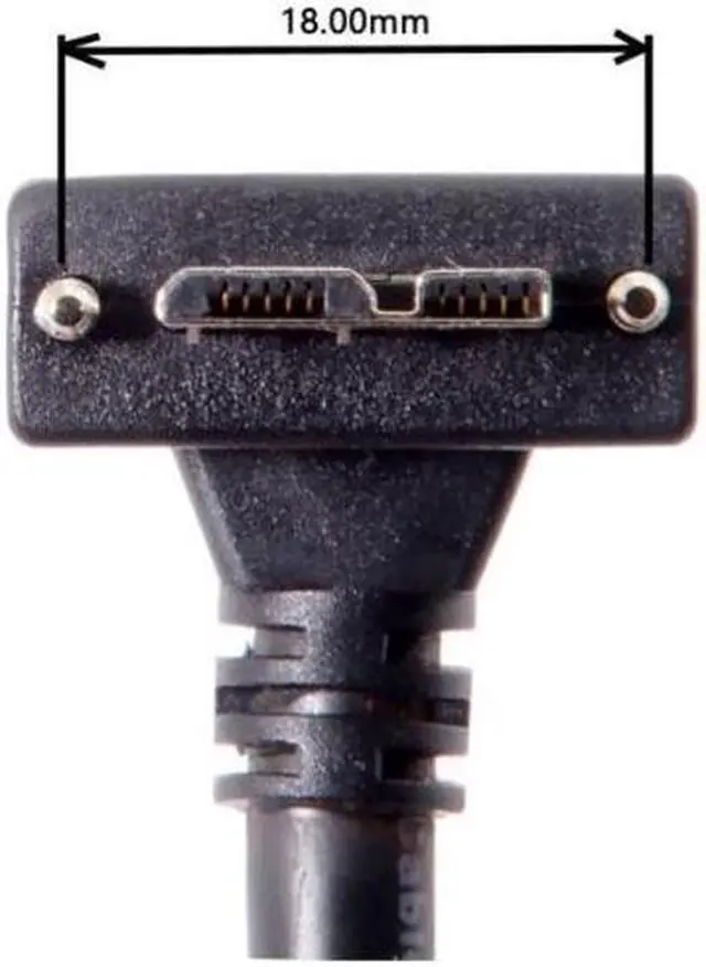 Alt view image 5 of 5 - 3.0M 90 Degree Up Angled Micro USB Screw Mount to 3.0 Data Cable for Industrial Camera U3-044-UP-3.0M