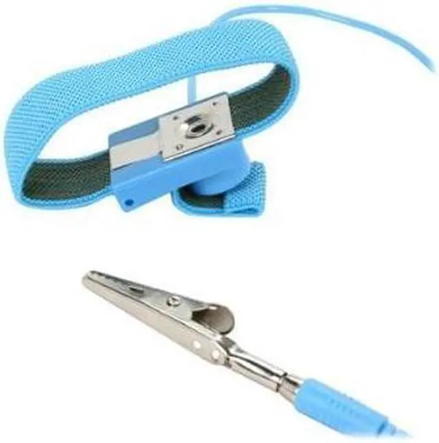 Alt view image 3 of 6 - 2 PACK  Anti Static Wrist Straps, ESD Components, Stainless Steel Magnetic Tray Grounding Wire Alligator Clip