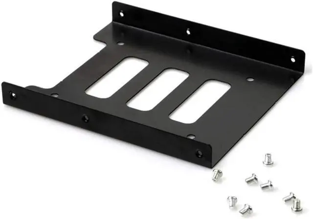Alt view image 2 of 6 - HDD SSD Mounting Bracket(2-Pack),  2.5 to 3.5 hard drive bay Adapter Metal HDD SSD Holder Convert 2.5inch Hard Drive to 3.5inch