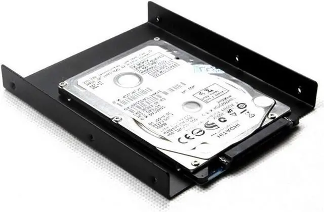 Alt view image 5 of 6 - HDD SSD Mounting Bracket(2-Pack),  2.5 to 3.5 hard drive bay Adapter Metal HDD SSD Holder Convert 2.5inch Hard Drive to 3.5inch
