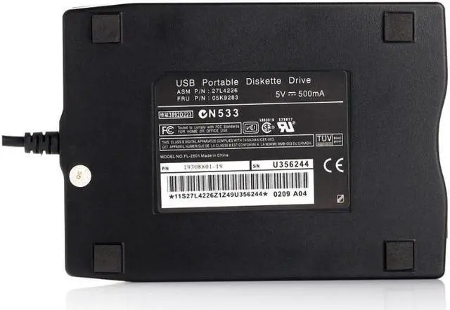 Alt view image 6 of 6 - 1.44Mb 3.5" USB External Portable Floppy Disk Drive Diskette FDD for Laptop PC