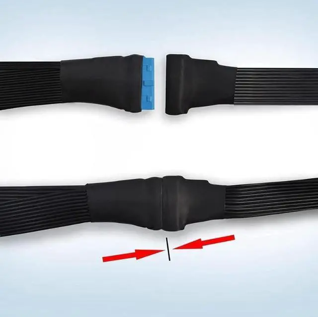 Alt view image 4 of 6 - USB 3.0 Header Extension Cable 19/20 Pin 1 to 2 Y Splitter Internal Extension Adapter DIY(5.9 inch)