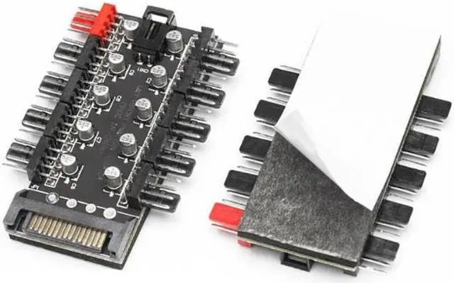 Alt view image 3 of 7 - 12V 4Pin Fan PWM Fan Hub Controller 10 Port CPU Cooler / Case / Chassis Cooling Fan Hub