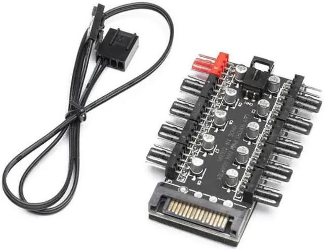 Alt view image 4 of 7 - 12V 4Pin Fan PWM Fan Hub Controller 10 Port CPU Cooler / Case / Chassis Cooling Fan Hub