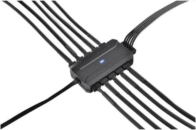 Alt view image 4 of 6 - Commander FP SATA Powered 10 Port 4-Pin PWM Fan Hub AC-023-AN1NAN-A1