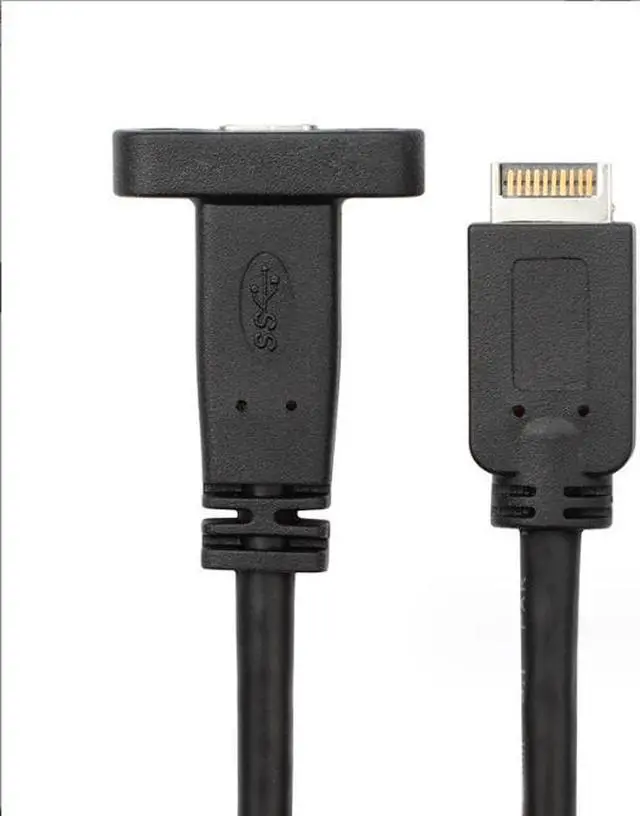Alt view image 2 of 5 - USB C Header Cable USB 3.1 Front Panel Header to USB-C Type-C Female Extension Cable1.64FT (50cm)100W fast charging 10Gb high-speed transmission