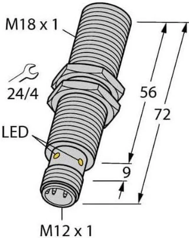 Alt view image 3 of 3 - TURCK BI8U-M18E-AP6X-H1141 1644735 Inductive sensor PNP