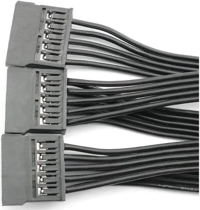 Alt view image 4 of 7 - 15 Pin SATA Power Extension Hard Drive Cable 1 Male to 5 Female Splitter Adapter 24-inch(60CM)