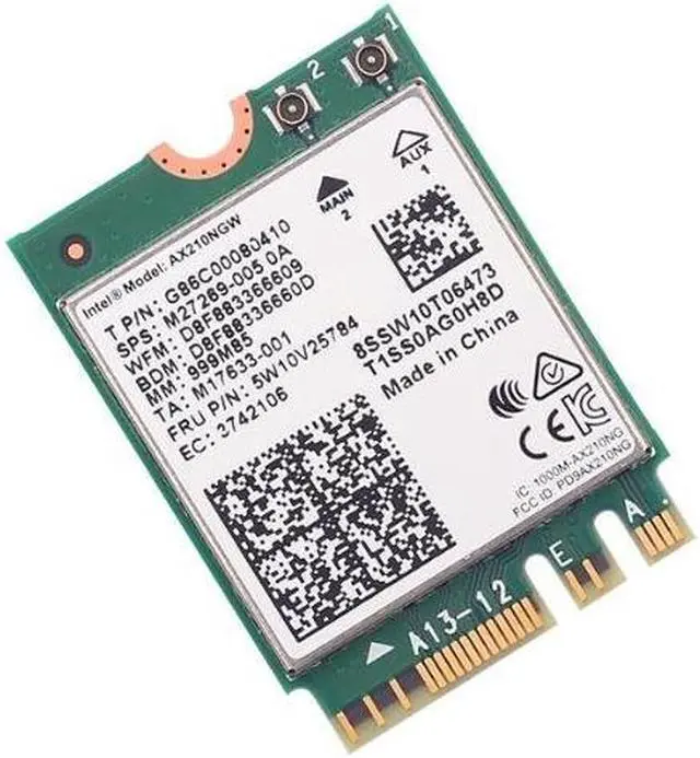 Alt view image 3 of 7 - Tri-Band  AX210 wifi Card for PC Wi-Fi 6E AX210NGW NGFF M.2 2230 wifi 160MHz 2x2 MU-MIMO AX210 Wifi Bluetooth5.2 Internal Network Card Wireless 802.11ax wifi Adapter for Windows 10/11(64bit) Only
