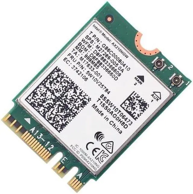 Alt view image 6 of 7 - Tri-Band  AX210 wifi Card for PC Wi-Fi 6E AX210NGW NGFF M.2 2230 wifi 160MHz 2x2 MU-MIMO AX210 Wifi Bluetooth5.2 Internal Network Card Wireless 802.11ax wifi Adapter for Windows 10/11(64bit) Only