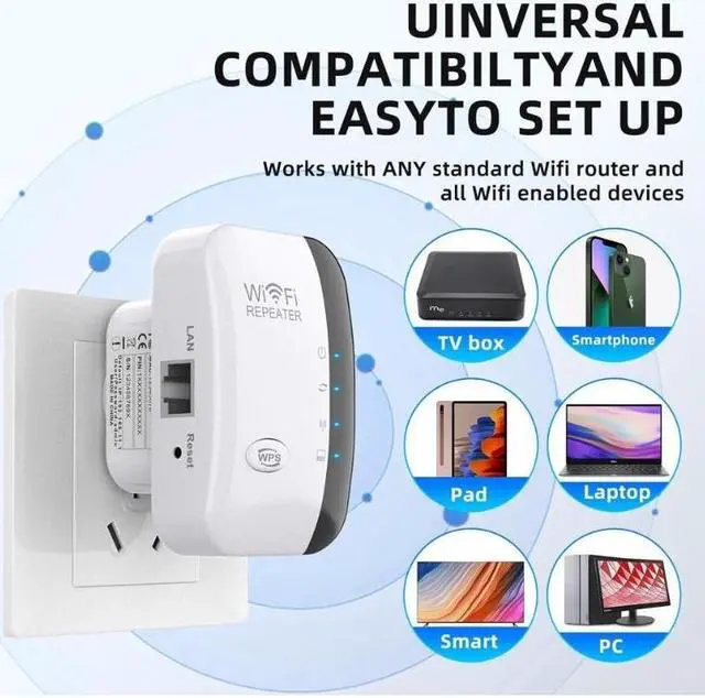 Alt view image 6 of 7 - Wifi Range Extender Internet Booster 300Mbps router Wireless Repeater Amplifier Easy Setup & Full Coverage, 360 Degree WiFi Coverage,Repeater/AP modes