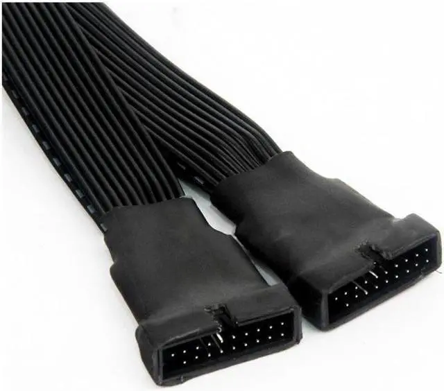 Alt view image 7 of 7 - 15cm (5.9 inch)19-pin to USB 3.0 20-pin 1 to 2 Power Splitter Cable 18AWG for Motherboard