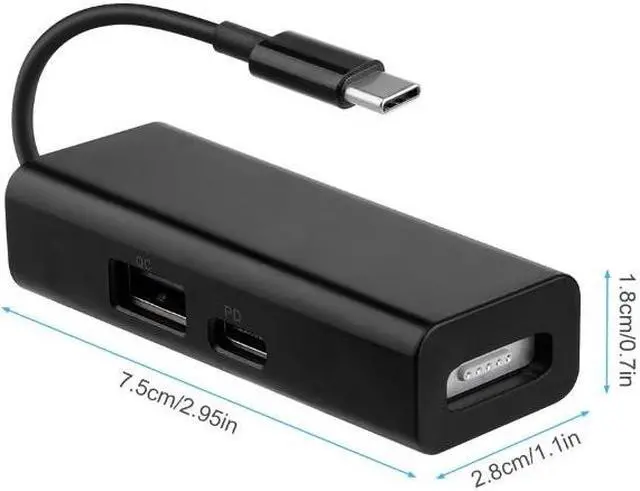 Alt view image 4 of 5 - Type C to MagSafe 1/2 3-in-1 USB-C to MagSafe Adapter Macbookpro
