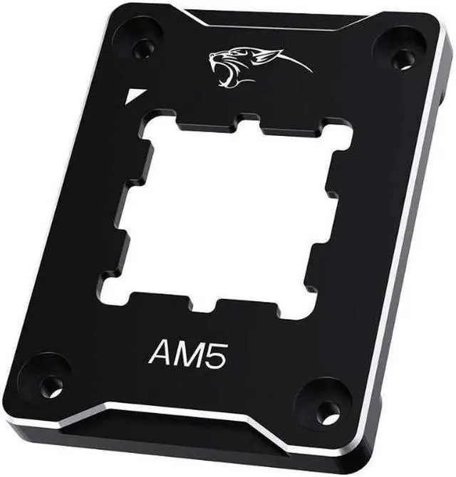 Alt view image 2 of 6 - CPU Contact Frame Anti-Bending Buckle for AMD AM5 Aluminum Corrector Bracket Holder,AM5 Full-fit Fixed Non-Marking Mounter Fixing Frame, CPU Cooler Standard for X670 B650,Black