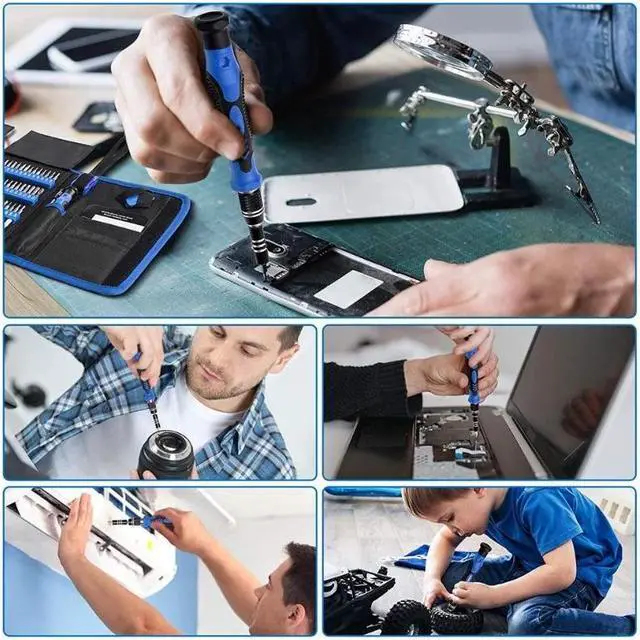 Alt view image 6 of 7 - Screwdriver Sets 142-Piece Electronics Precision Screwdriver with 120 Bits Magnetic Repair Tool Kit for iPhone, MacBook, Computer, Laptop, PC, Tablet, PS4, Xbox, Nintendo, Game Console