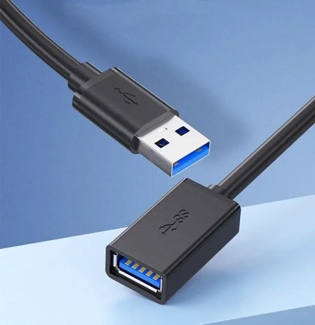Alt view image 3 of 5 - 2Pack   6.6 Feet(2m)Cable Matters USB to USB Extension Cable 6 .6ft (USB 3.0 Extension Cable / USB Extender) in Black for Webcam, VR Headset, Printer, Hard Drive and More -
