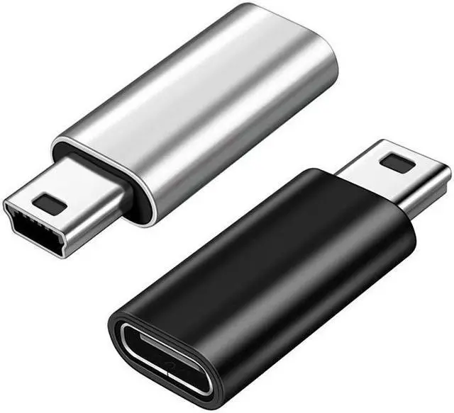 Alt view image 4 of 5 - 2-Pack Type-C female to miniUSB male adapter adapterSupport data transmission and charging