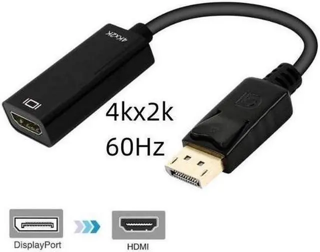 Main image of 4Kx2K@60Hz DisplayPort to HDMI Adapter Cable,  DP to HDMI converter adapter  for all types of desktops and displays