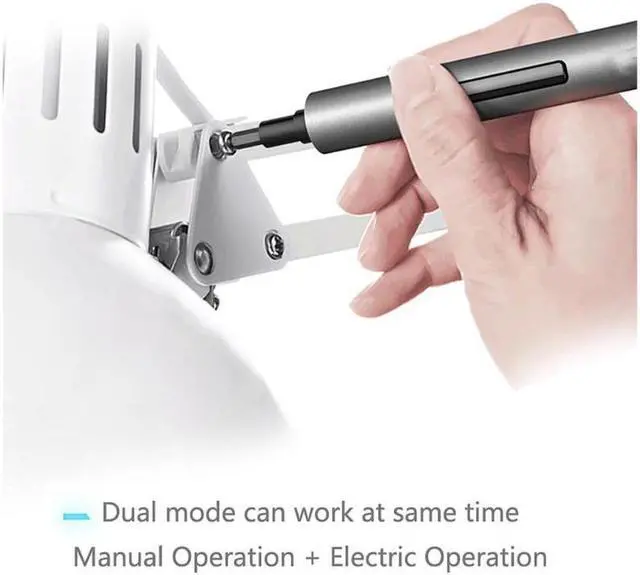 Alt view image 3 of 7 - Mini Electric Screwdriver, 3 LED Lights, Rechargeable Screwdriver Powered Cordless Electric Screwdriver Set with 56 Screw Bits, USB Charging Cable and Magnetizer