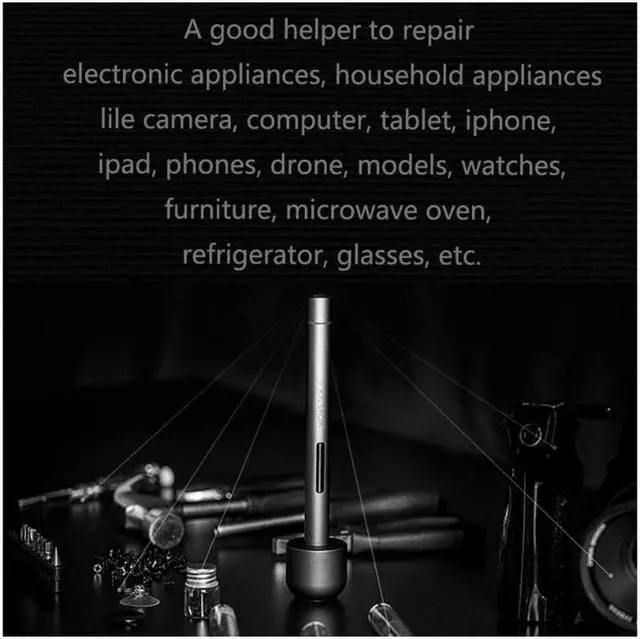 Alt view image 6 of 7 - Mini Electric Screwdriver, 3 LED Lights, Rechargeable Screwdriver Powered Cordless Electric Screwdriver Set with 56 Screw Bits, USB Charging Cable and Magnetizer