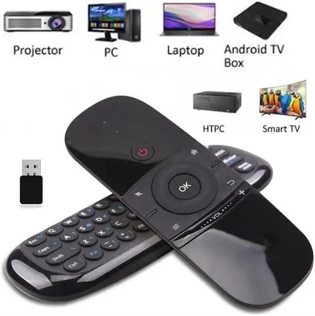 Main image of W1 Air Mouse Mini Wireless Keyboard, 2.4G Fly Air Mouse Remote Control, Infrared Remote Control Learning Fit Android Smart TV Box,Xbox 360,PC, PS3,Projector,HTPC,Pad,Notebook etc