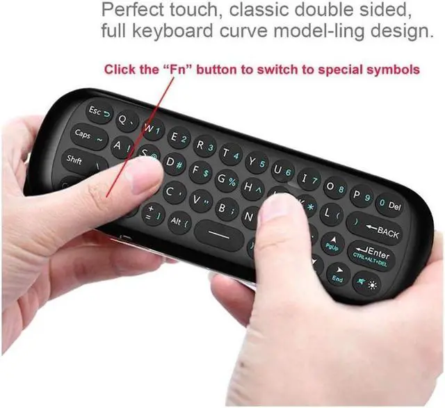 Alt view image 3 of 7 - W1 Air Mouse Mini Wireless Keyboard, 2.4G Fly Air Mouse Remote Control, Infrared Remote Control Learning Fit Android Smart TV Box,Xbox 360,PC, PS3,Projector,HTPC,Pad,Notebook etc