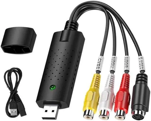 Main image of USB Video Capture Converter, Digitize and Edit Video, VCR VHS to DVD, Analog Video to Digital PC for Windows 7 8 10