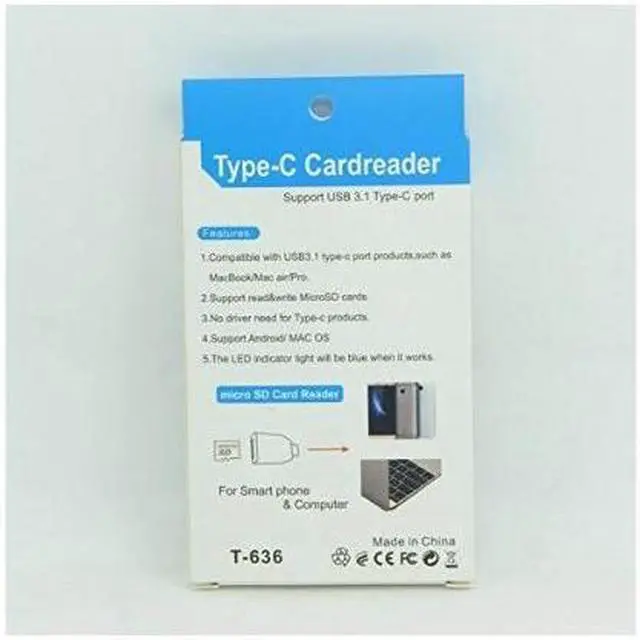 Alt view image 7 of 7 - USB 3.1 Type C USB-C to Micro SD SDXC TF Card Reader Adapter for Macbook & Cell Phone