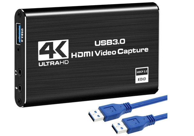HENGBIRD Scheda Di Acquisizione Video HDMI→USB – Ingresso 4K, Registrazione 1080p@60Hz, Plug&Play, Per Streaming, Gaming E Didattica Online