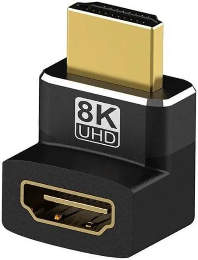 Alt view image 2 of 7 - 2-Pack 8K HDMI2.1 90 And 270 Degree Right Angle Adapter Gold Plated High Speed HDMI Male to Female Connector Adapter Support 8K@60Hz, 4K@120Hz for HDTV Switch Laptop PS4 PS5 Xbox