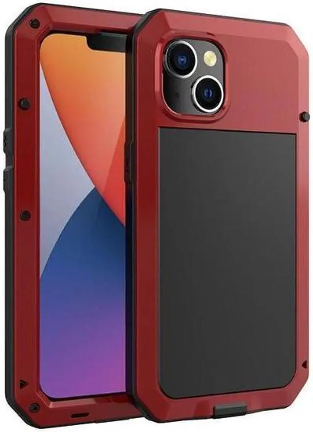 Main image of For iPhone 15 Plus Case Luxury Doom Armor Dirt Shock Metal Phone Cases For iPhone15 Plus Case( Red)
