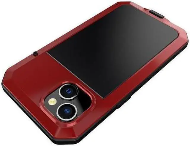 Alt view image 7 of 7 - For iPhone 15 Plus Case Luxury Doom Armor Dirt Shock Metal Phone Cases For iPhone15 Plus Case( Red)