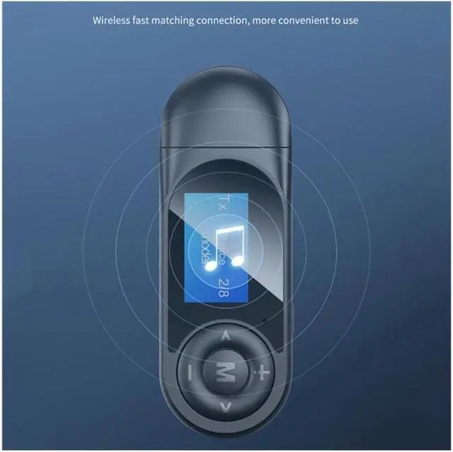 Alt view image 3 of 7 - 2 in 1 USB Audio Bluetooth 5.0 Adapter Audio Transmitter Receiver Plug and Play LCD Display Portable Visualization AUX Converter For TV PC Car Stereo USB 3.5MM AUX RCA Wireless Adapter